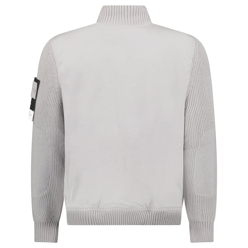 Stone Island All-Weather Cotton Canvas Ghost Stand Collar Jacket in Dust Grey - Boinclo - Outlet Sale Under Retail
