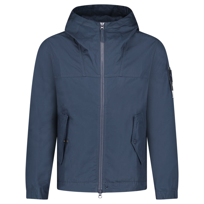 Stone Island All-Weather Cotton Canvas S.I. Ghost Hooded Jacket in Navy - Boinclo - Outlet Sale Under Retail