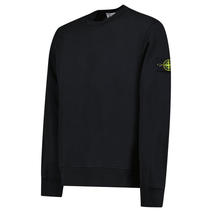 Stone Island Badge Cotton Logo Sweatshirt Black - Boinclo - Outlet Sale Under Retail