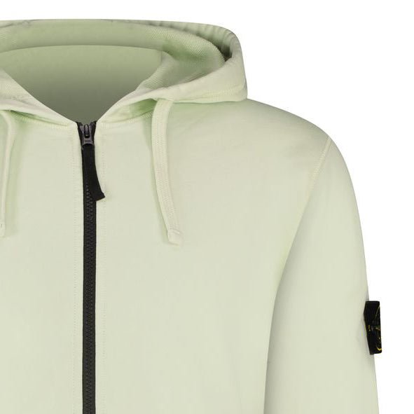 Stone Island Badge Zip Hooded Sweatshirt Mint Green - Boinclo - Outlet Sale Under Retail