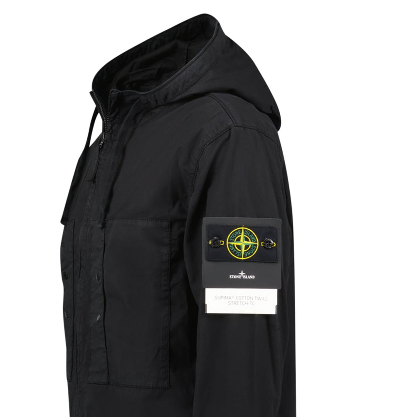 Stone Island Black Chest Pocket Hooded Jacket - Boinclo - Outlet Sale Under Retail