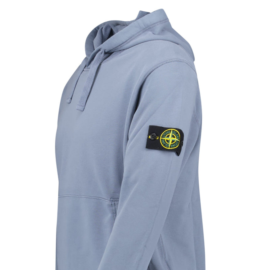 Stone Island Brushed Organic Cotton Hoodie Dark Blue - Boinclo - Outlet Sale Under Retail