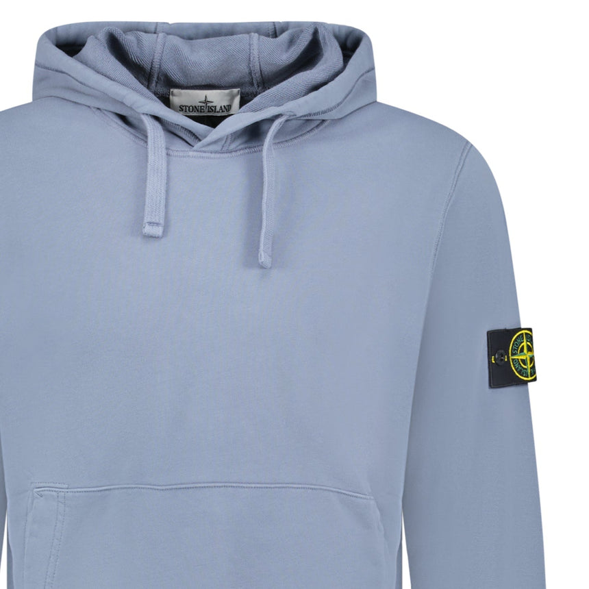 Stone Island Brushed Organic Cotton Hoodie Dark Blue - Boinclo - Outlet Sale Under Retail