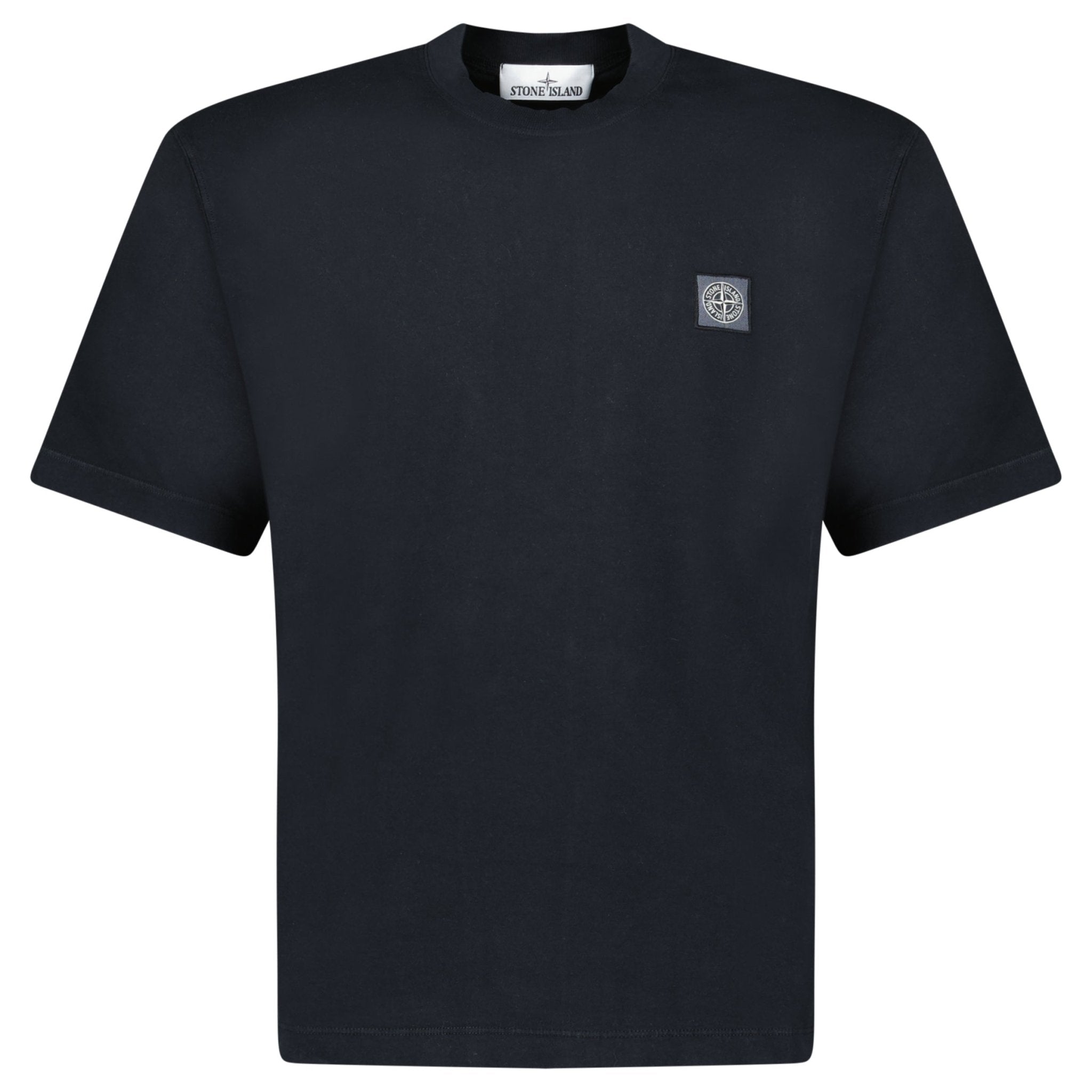 Color variation of Stone Island Combed Organic Cotton Jersey T-Shirt in Black