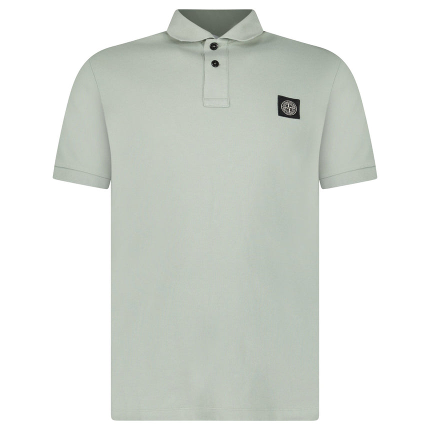 Stone Island Compass Badge Polo T-Shirt Slim Fit Sage - Boinclo - Outlet Sale Under Retail