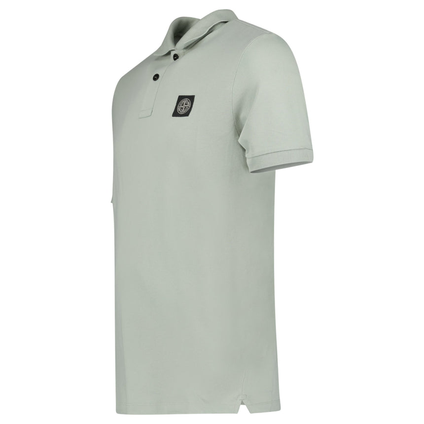 Stone Island Compass Badge Polo T-Shirt Slim Fit Sage - Boinclo - Outlet Sale Under Retail