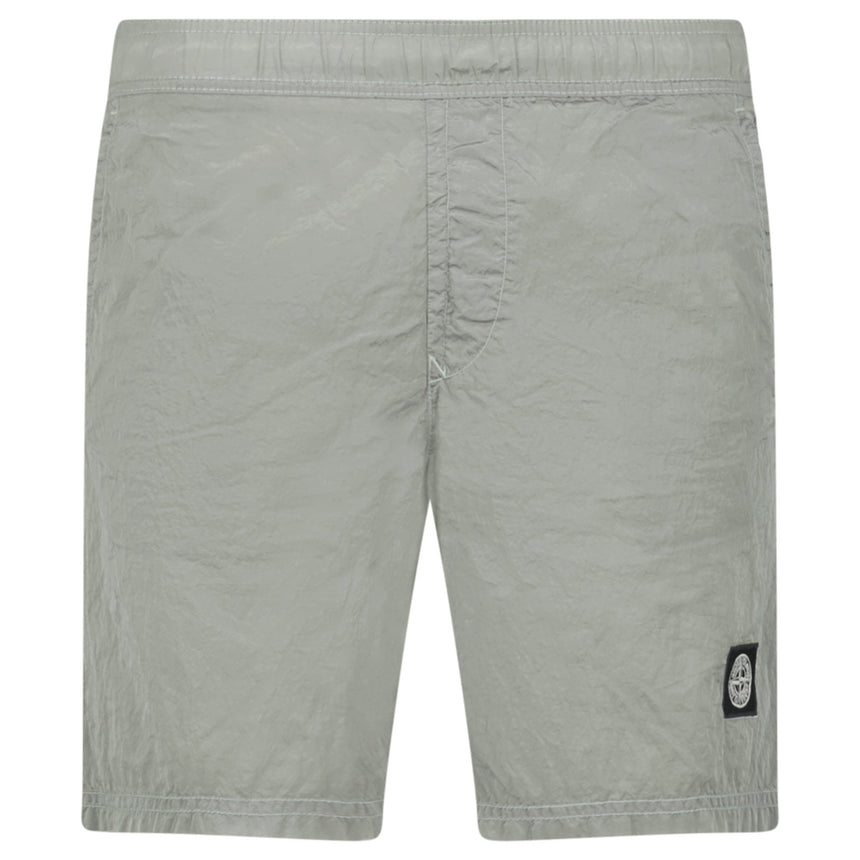 Stone Island Compass Chrome Swim Shorts Pearl Grey - Boinclo - Outlet Sale Under Retail