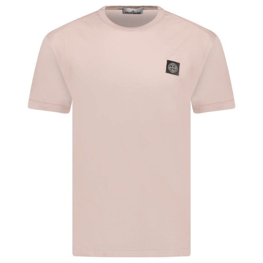 Stone Island Compass Logo Patch Cotton T-Shirt Antique Rose - Boinclo - Outlet Sale Under Retail