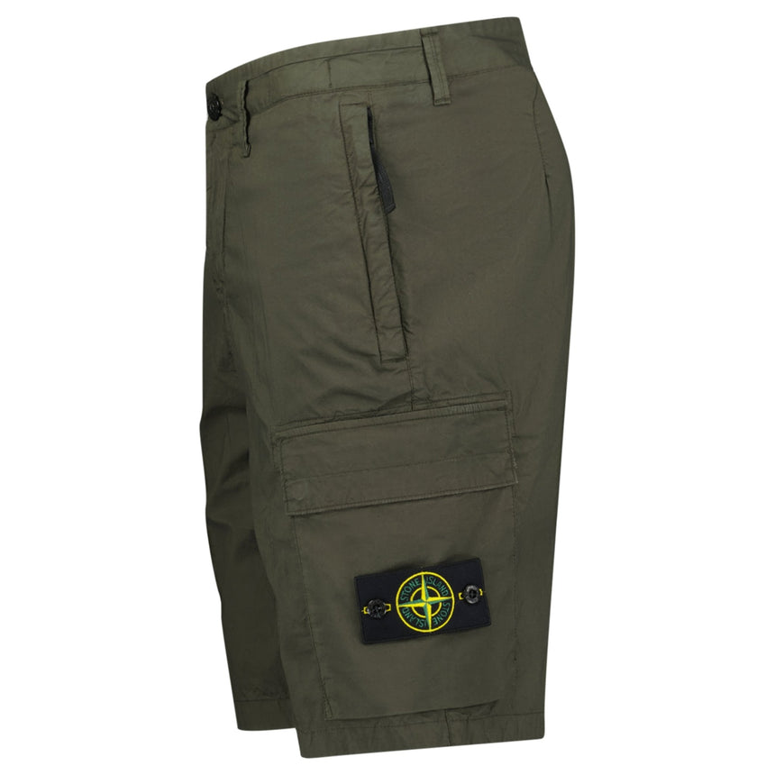 Stone Island Cotton Cargo Shorts Military Green - Boinclo - Outlet Sale Under Retail