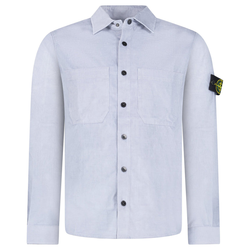 Stone Island Cotton Micro-Corduroy Overshirt in Avio Blue - Boinclo - Outlet Sale Under Retail