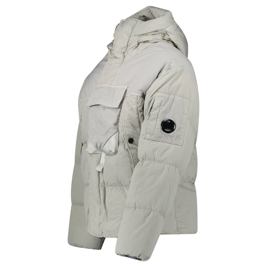CP Company Eco - Chrome R Mixed Hooded Down Jacket Grey - Boinclo - Outlet Sale Under Retail
