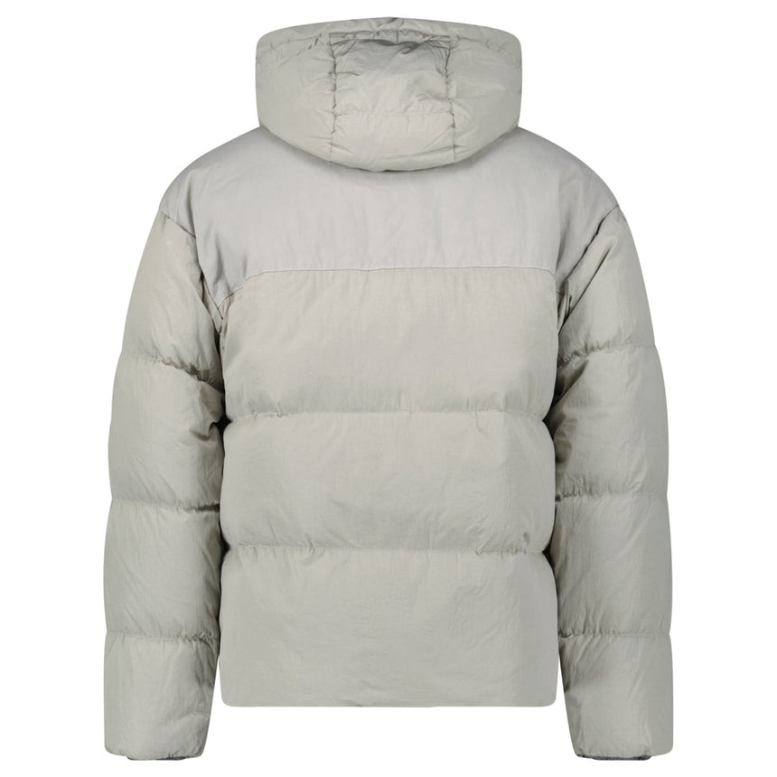 CP Company Eco - Chrome R Mixed Hooded Down Jacket Grey - Boinclo - Outlet Sale Under Retail