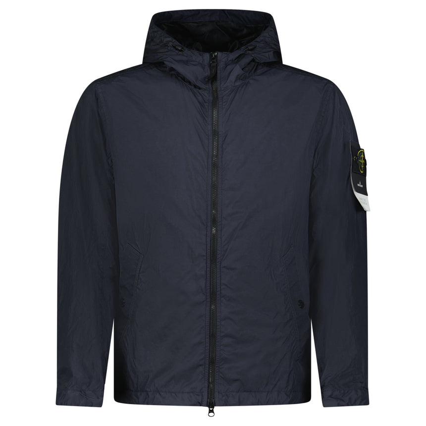 Stone Island Crinkle Reps NY Hooded Jacket in Navy - Boinclo - Outlet Sale Under Retail