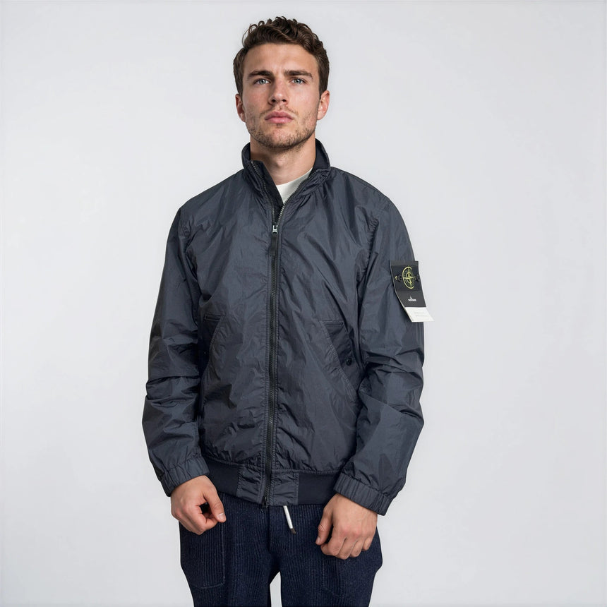 Stone Island Crinkle Reps NY Jacket in Navy Blue - Boinclo - Outlet Sale Under Retail