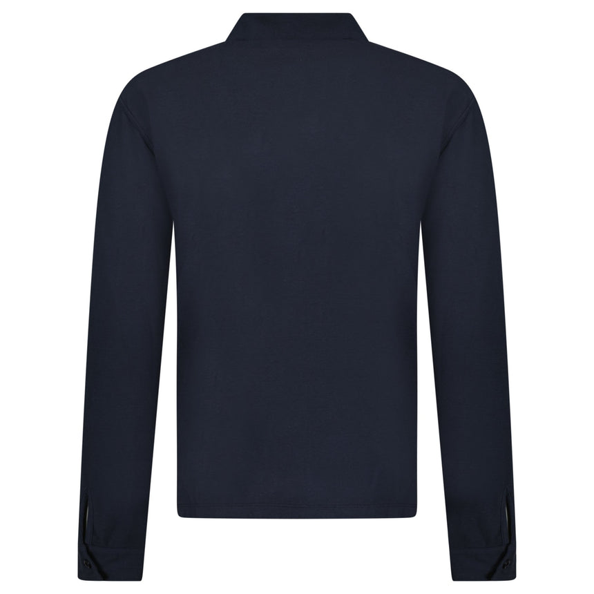Stone Island Ghost Badge Long Sleeve Polo Shirt in Navy - Boinclo - Outlet Sale Under Retail