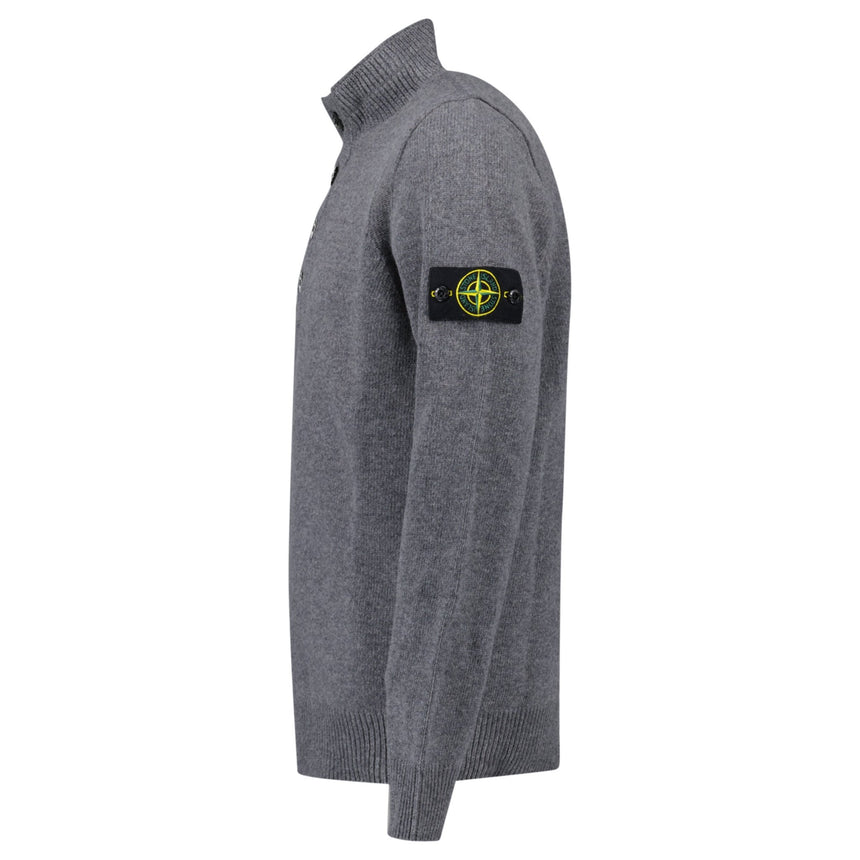 Stone Island Half - Zip Jumper in Cement Grey - Boinclo - Outlet Sale Under Retail