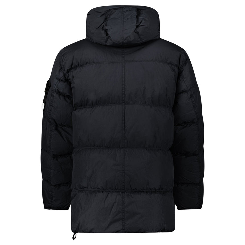 Stone Island Hooded Down Crinkle Reps NY Jacket in Black - Boinclo - Outlet Sale Under Retail