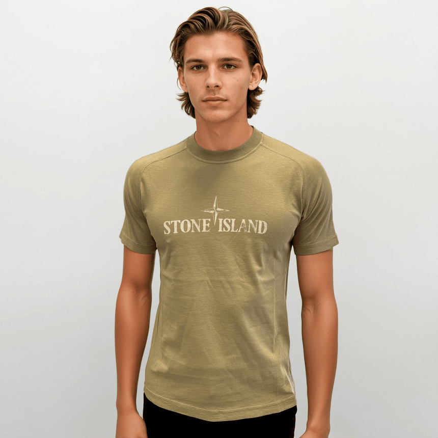 Stone Island Institutional Two T-Shirt Biscuit - Boinclo - Outlet Sale Under Retail