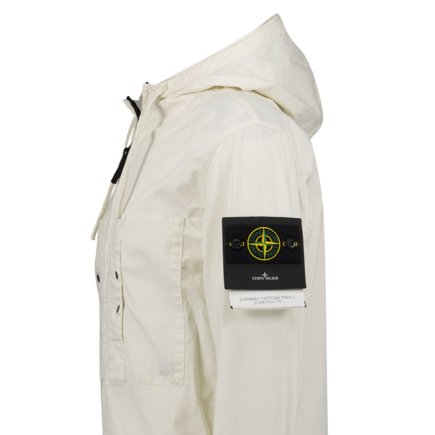 Stone Island Ivory Chest Pocket Hooded Jacket - Boinclo - Outlet Sale Under Retail