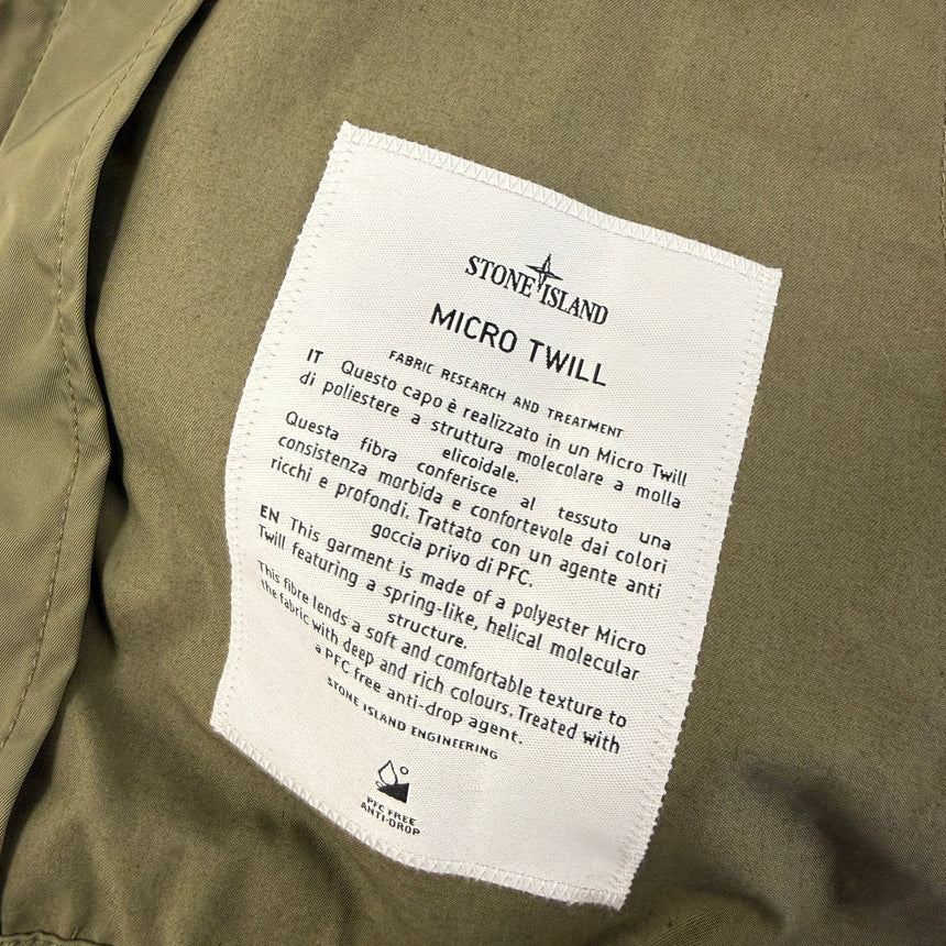 Stone Island Micro Twill Stand Collar Jacket in Military Green - Boinclo - Outlet Sale Under Retail