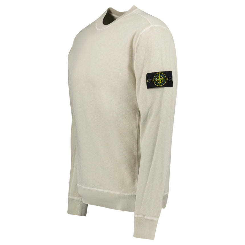 Stone Island Old Effect Crewneck Sweatshirt Beige - Boinclo - Outlet Sale Under Retail