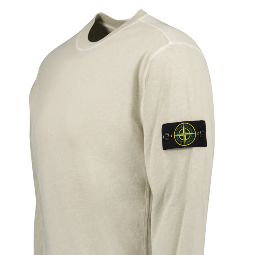 Stone Island Old Effect Crewneck Sweatshirt Beige - Boinclo - Outlet Sale Under Retail