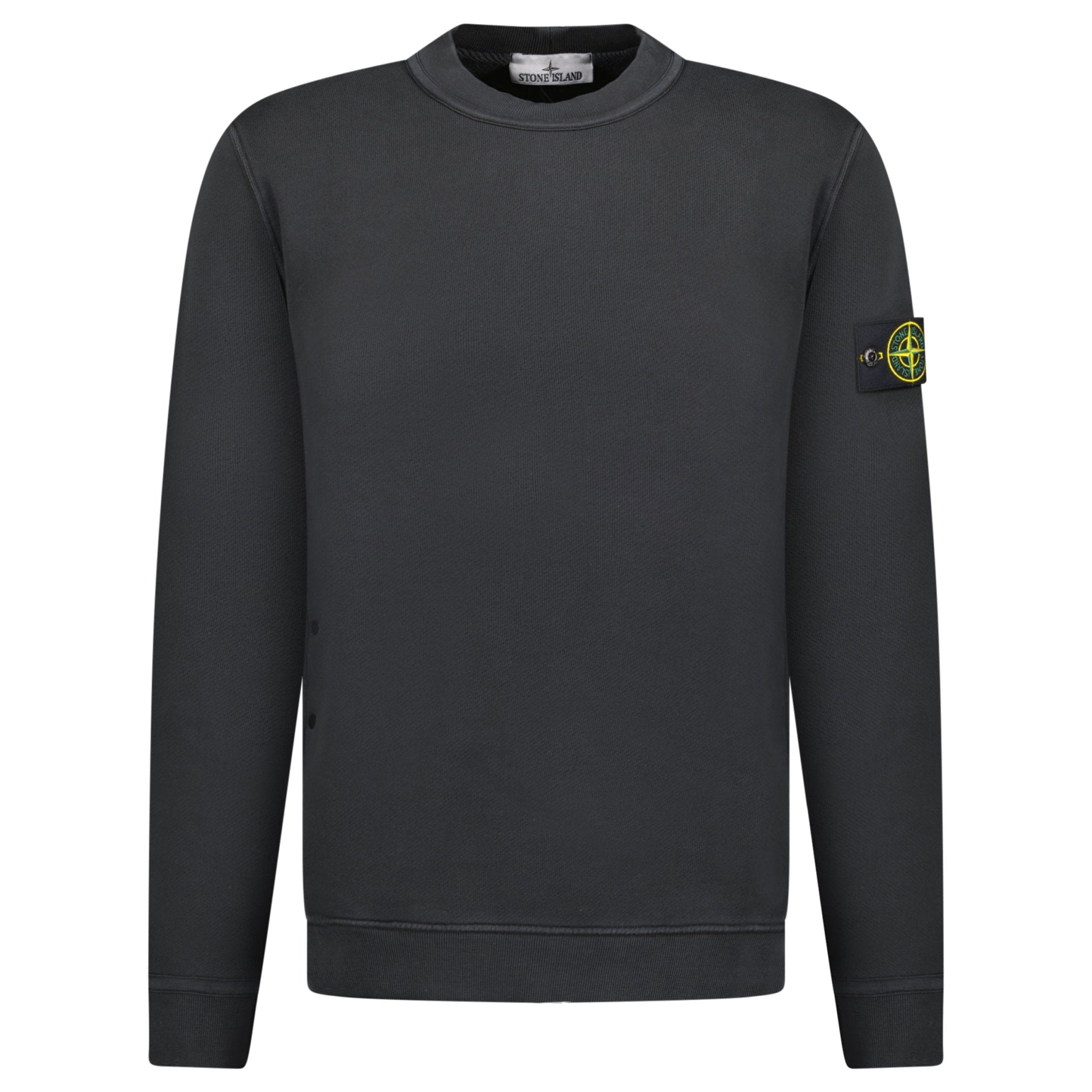 Color variation of Stone Island Old Effect Crewneck Sweatshirt Black