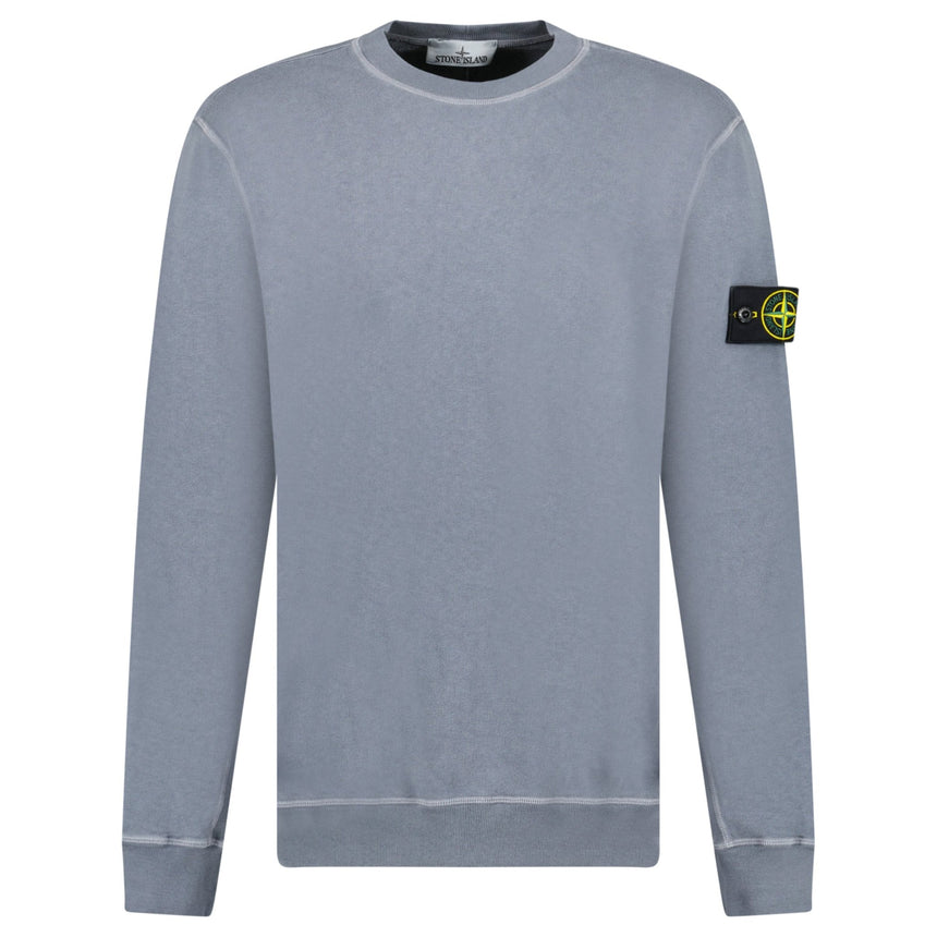 Stone Island Old Effect Crewneck Sweatshirt Dark Blue - Boinclo - Outlet Sale Under Retail