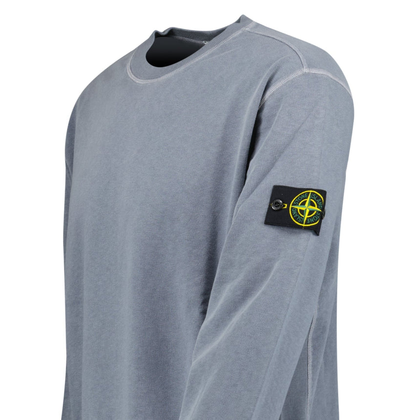 Stone Island Old Effect Crewneck Sweatshirt Dark Blue - Boinclo - Outlet Sale Under Retail