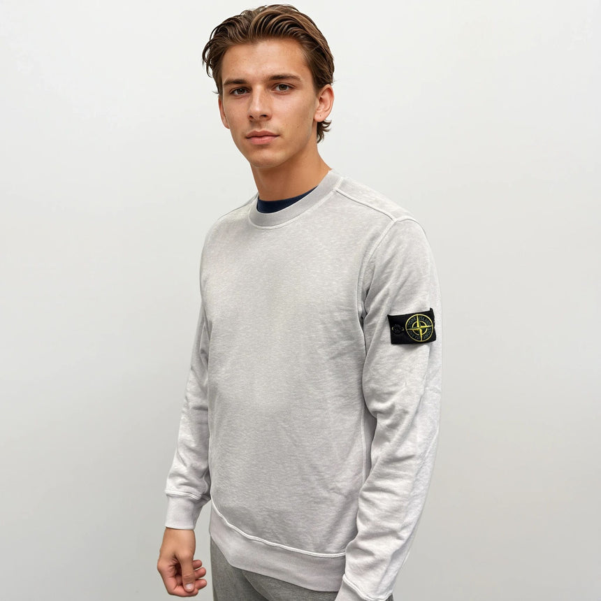 Stone Island Old Effect Crewneck Sweatshirt Lilac - Boinclo - Outlet Sale Under Retail