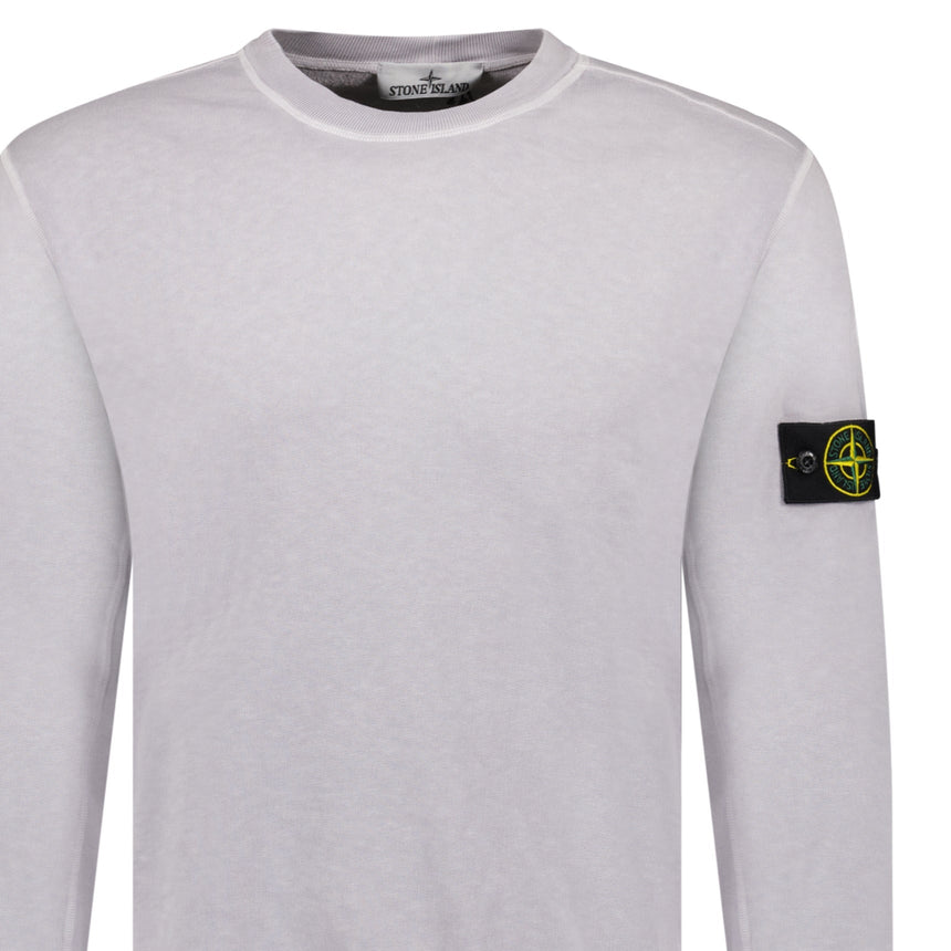 Stone Island Old Effect Crewneck Sweatshirt Lilac - Boinclo - Outlet Sale Under Retail