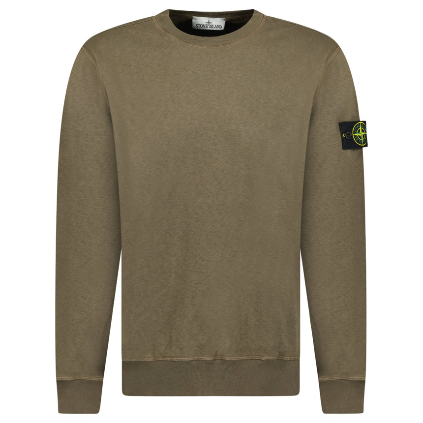 Stone Island Old Effect Crewneck Sweatshirt Military Green - Boinclo - Outlet Sale Under Retail