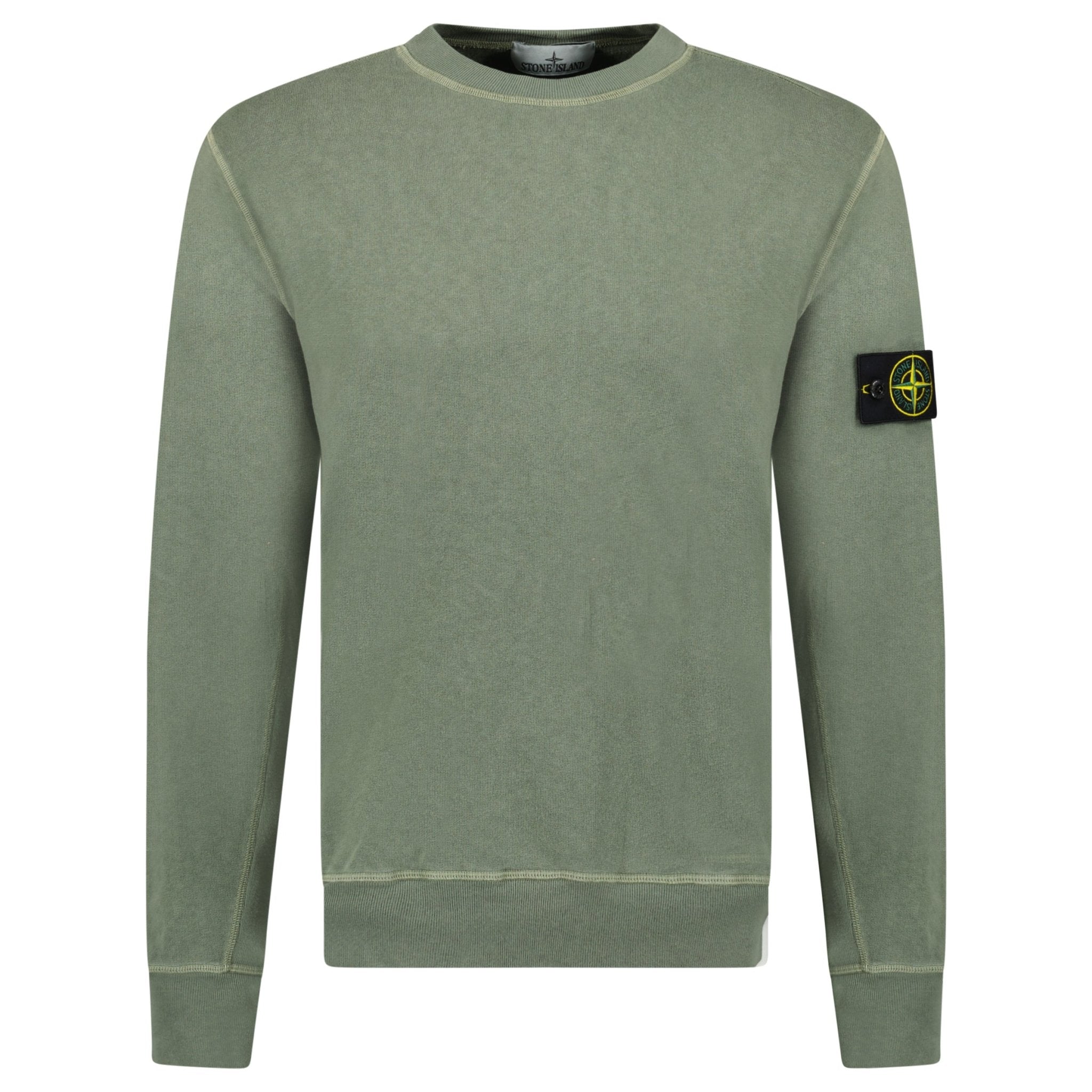 Color variation of Stone Island Old Effect Crewneck Sweatshirt Musk Green
