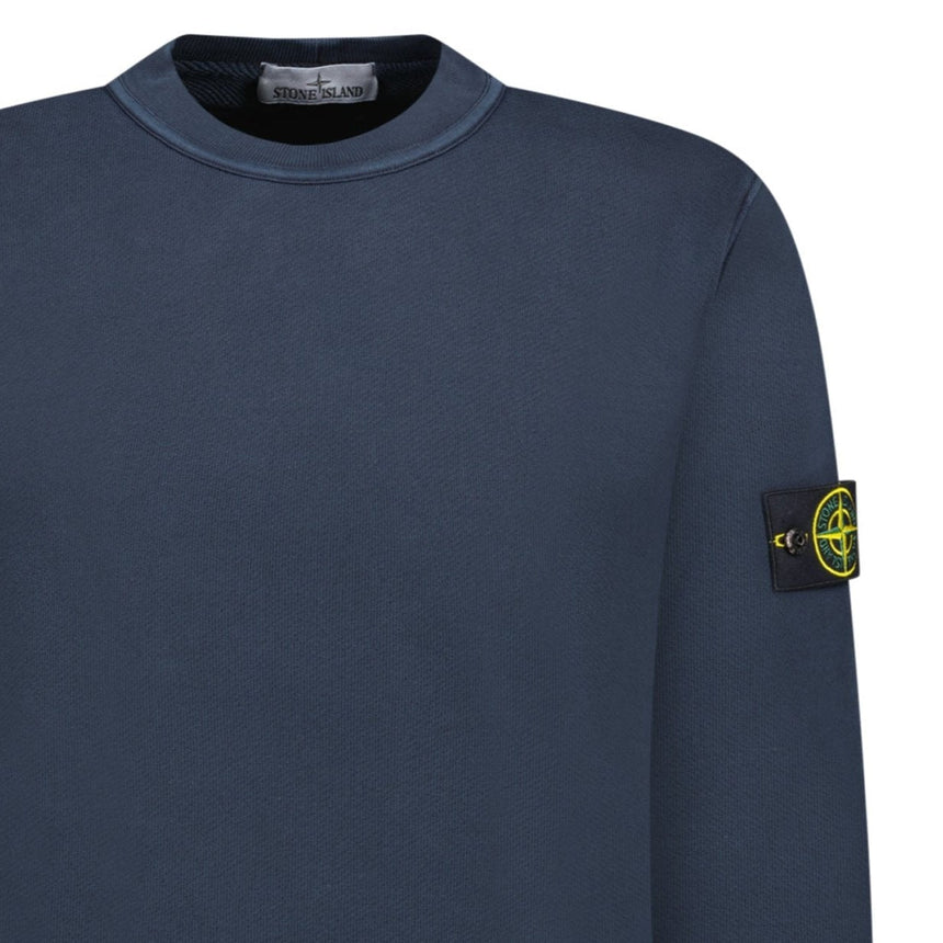 Stone Island Old Effect Crewneck Sweatshirt Navy - Boinclo - Outlet Sale Under Retail