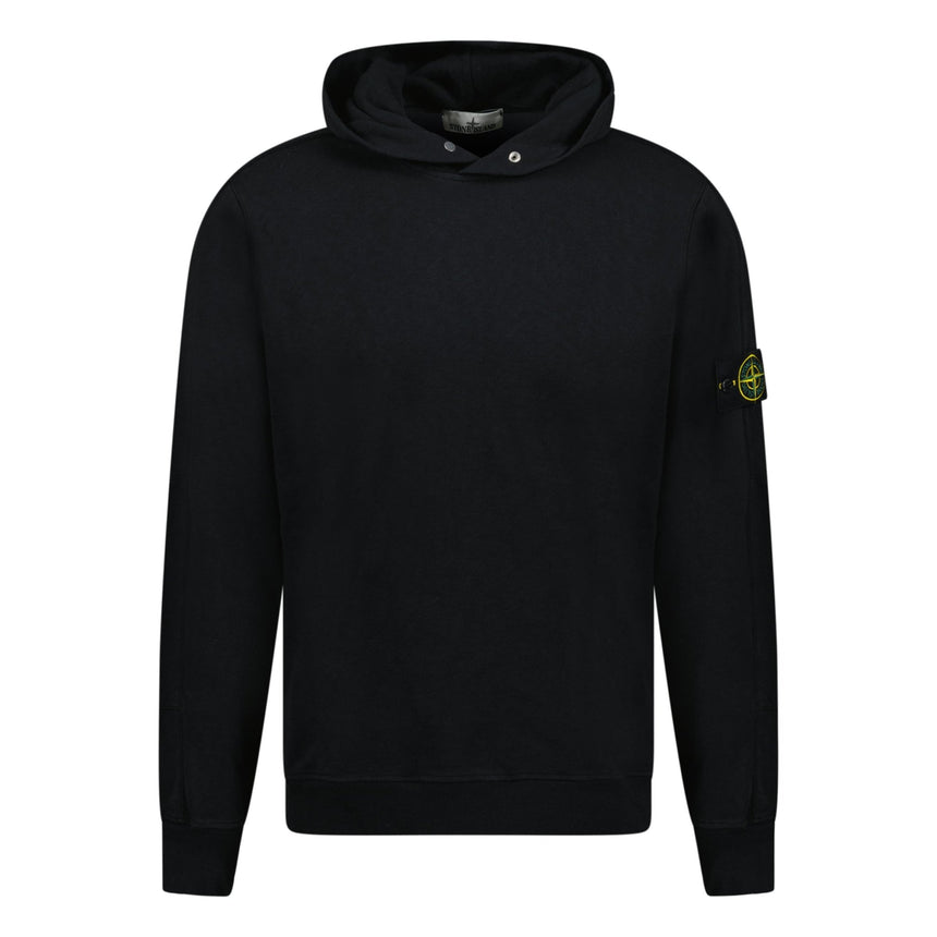 Stone Island ‘OLD’ Treatment Hooded Sweatshirt in Black - Boinclo ltd - Outlet Sale Under Retail