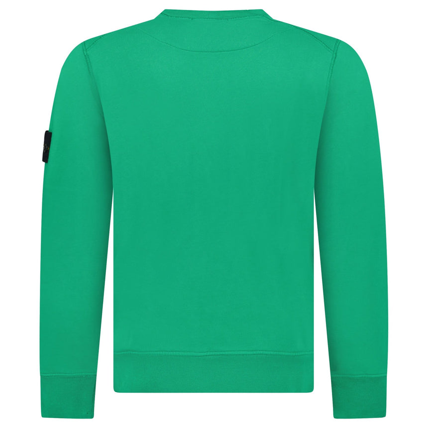 Stone Island Organic Cotton Fleece Crewneck Sweatshirt in Malachite Green - Boinclo - Outlet Sale Under Retail