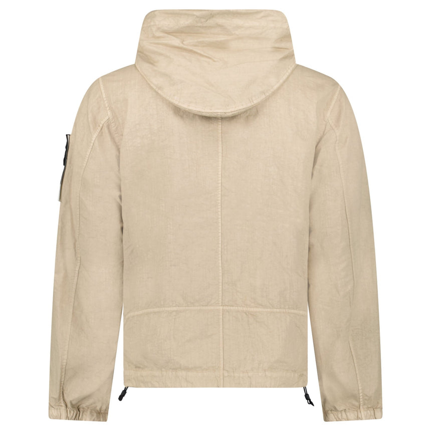 Stone Island Organic-Look Nylon Panama-TC Hooded Jacket in Desert Beige - Boinclo - Outlet Sale Under Retail