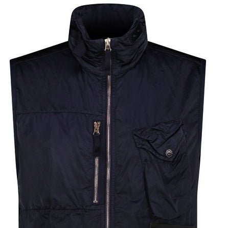 Stone Island Badge Logo Gilet Black - Boinclo - Outlet Sale Under Retail