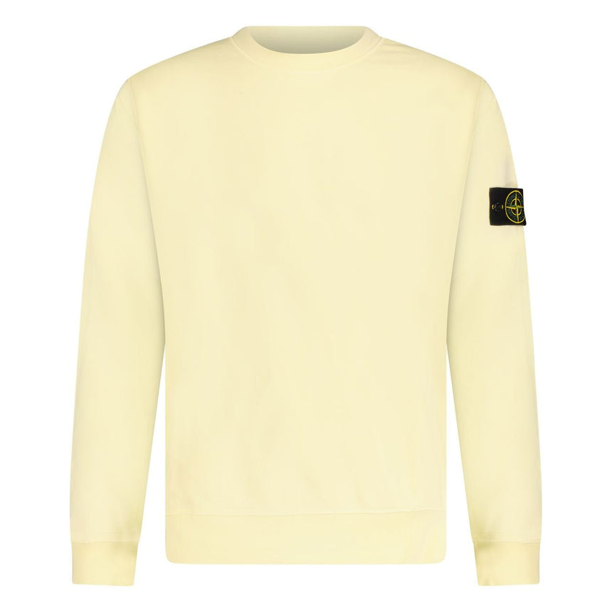 Stone Island Badge Sweatshirt Yellow - Boinclo - Outlet Sale Under Retail
