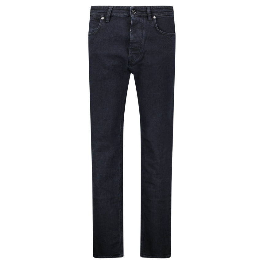 Stone Island Blue Rinsed Buttoned Indigo Denim Jeans Black - Boinclo - Outlet Sale Under Retail