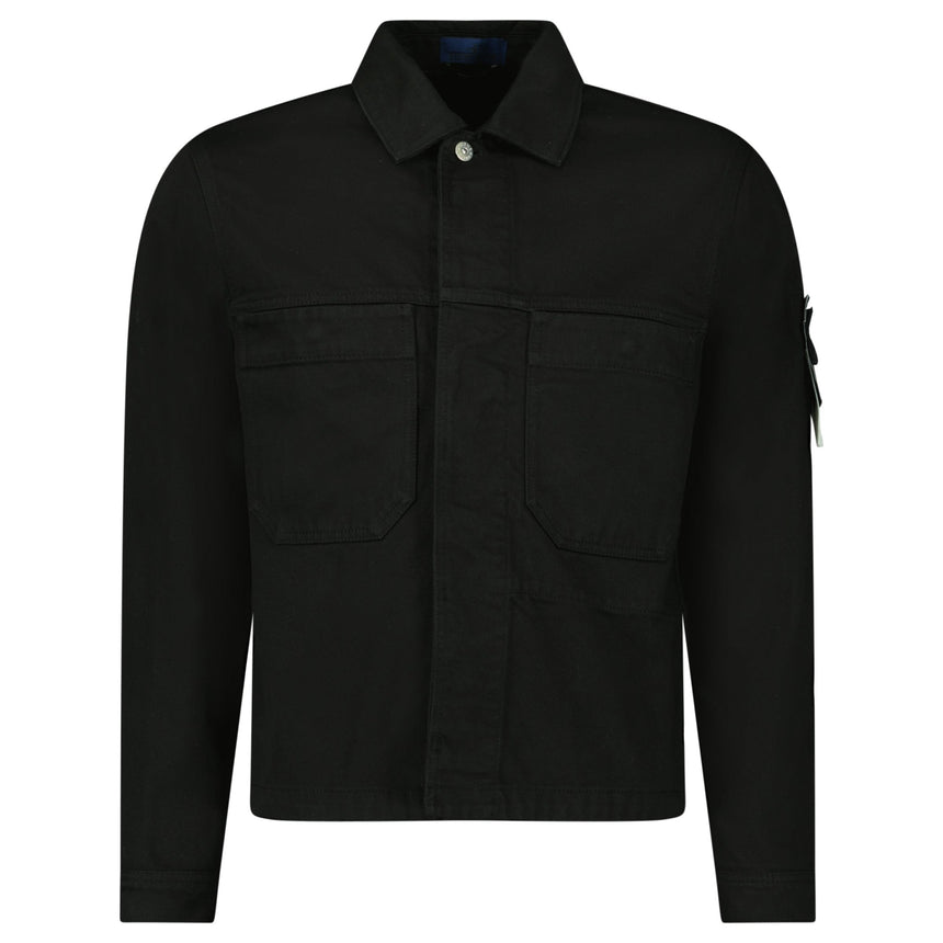 Stone Island Bull Denim - TC Coach Jacket in Black - Boinclo - Outlet Sale Under Retail