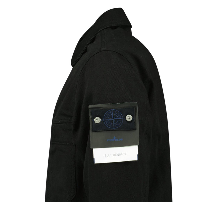 Stone Island Bull Denim - TC Coach Jacket in Black - Boinclo - Outlet Sale Under Retail