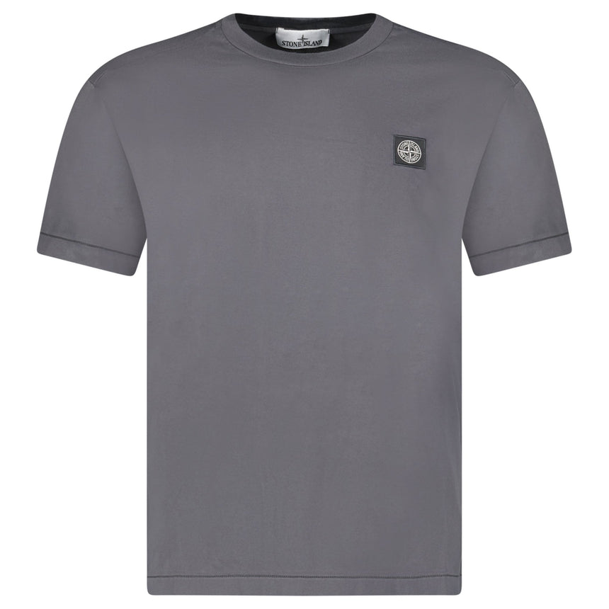 Stone Island Compass Logo Short - Sleeve T-Shirt Lead Grey - Boinclo - Outlet Sale Under Retail