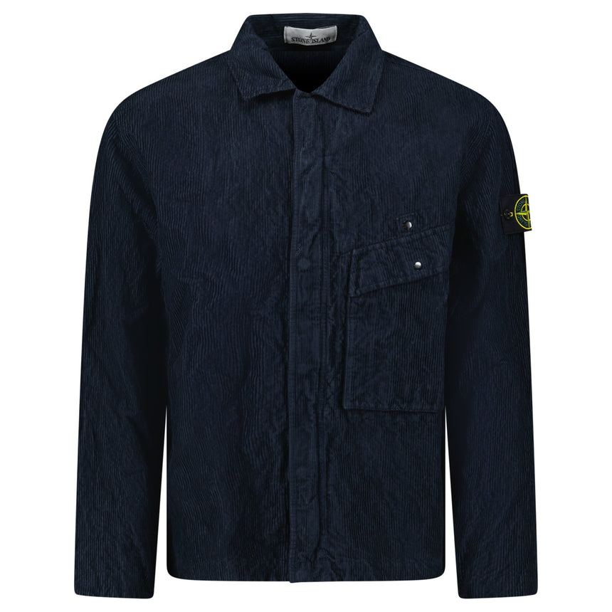 Stone Island Corduroy 500 TC Overshirt in Navy Blue - Boinclo - Outlet Sale Under Retail