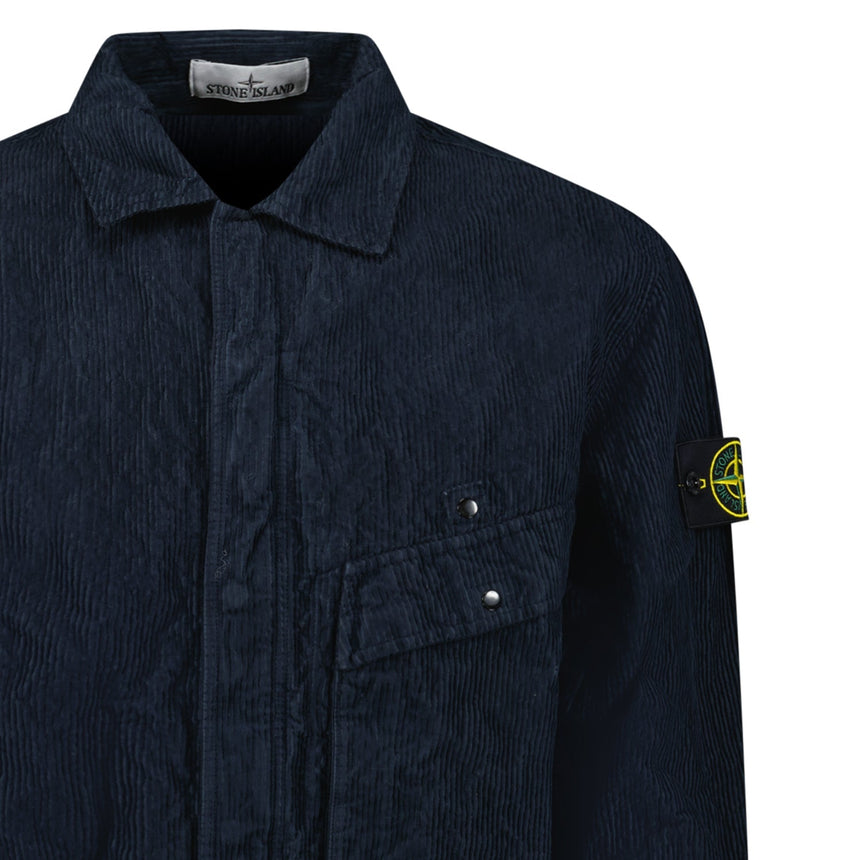 Stone Island Corduroy 500 TC Overshirt in Navy Blue - Boinclo - Outlet Sale Under Retail