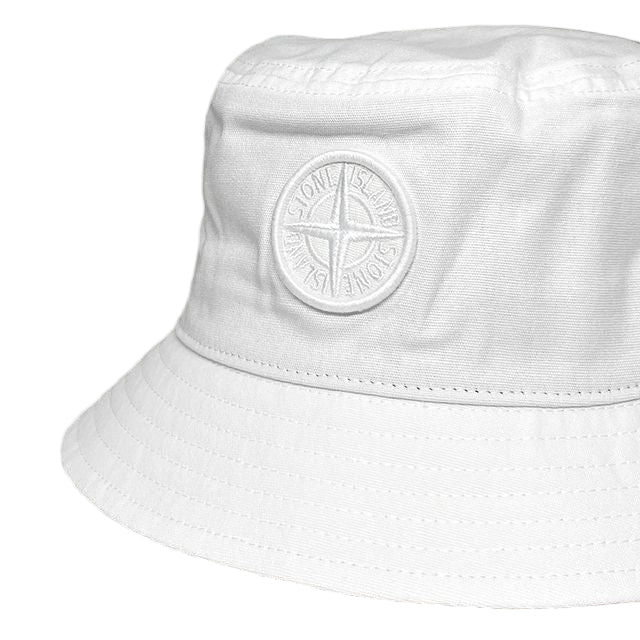 Stone Island Cotton Bucket Cap White - Boinclo - Outlet Sale Under Retail