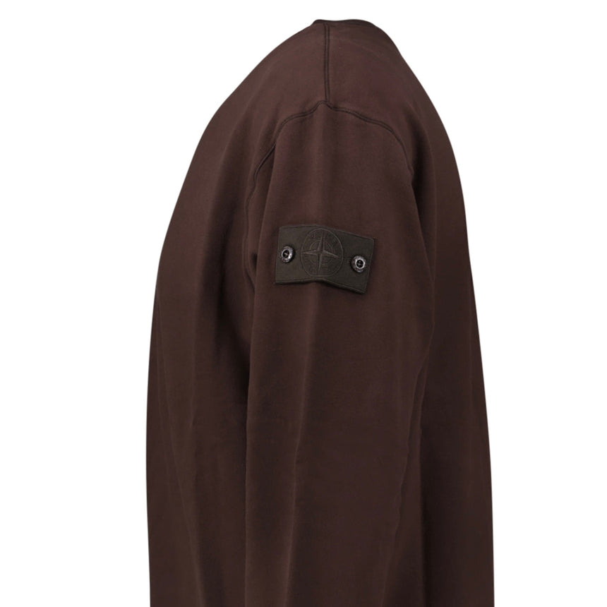 Stone Island Ghost Badge Crewneck Sweatshirt Dark Brown - Boinclo - Outlet Sale Under Retail