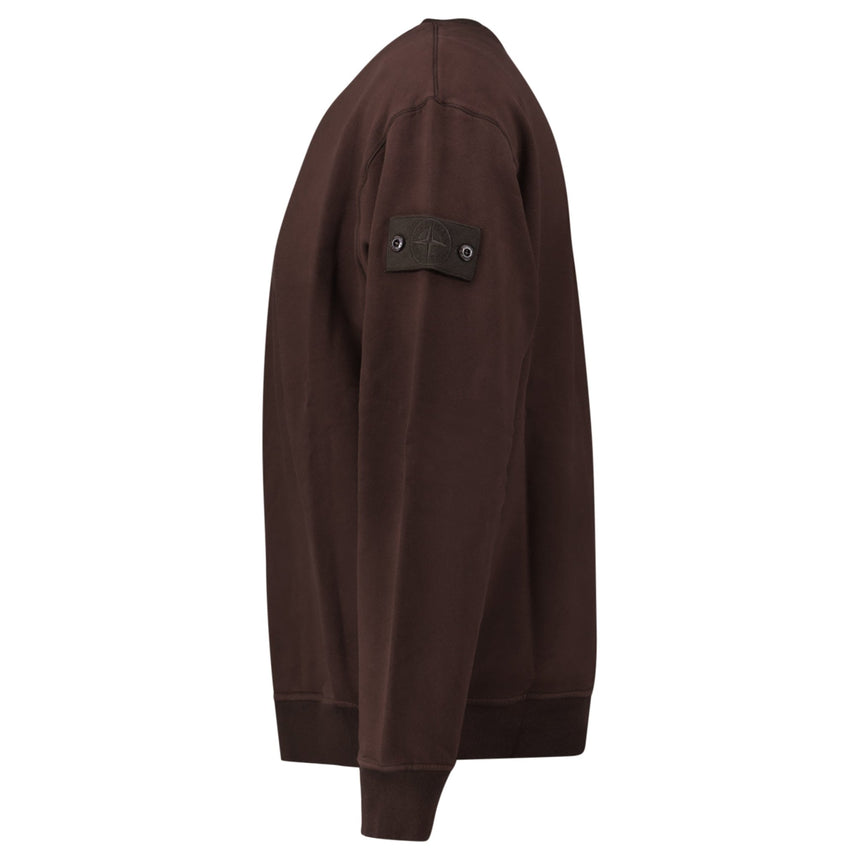 Stone Island Ghost Badge Crewneck Sweatshirt Dark Brown - Boinclo - Outlet Sale Under Retail