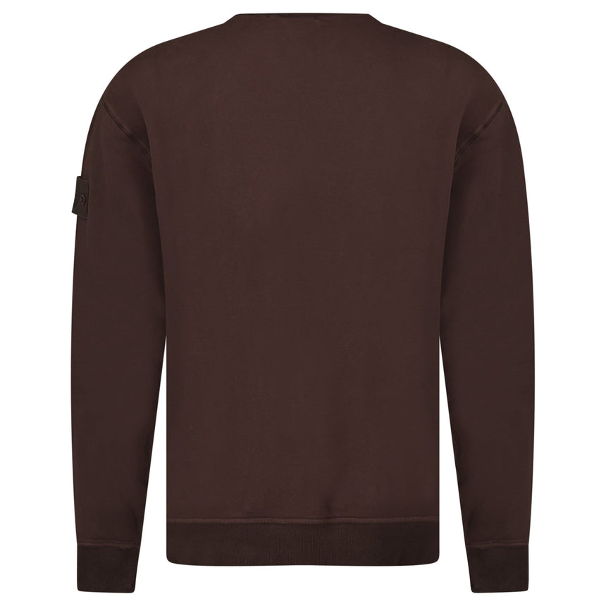 Stone Island Ghost Badge Crewneck Sweatshirt Dark Brown - Boinclo - Outlet Sale Under Retail