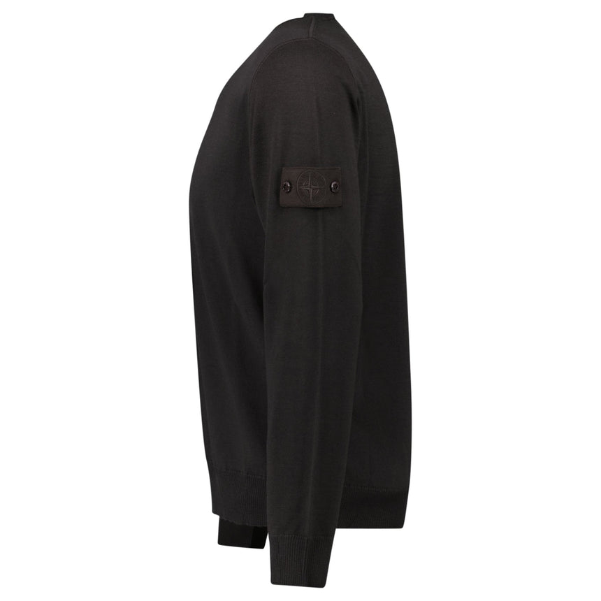 Stone Island Ghost Wool Crew Neck Jumper Dark Brown - Boinclo - Outlet Sale Under Retail
